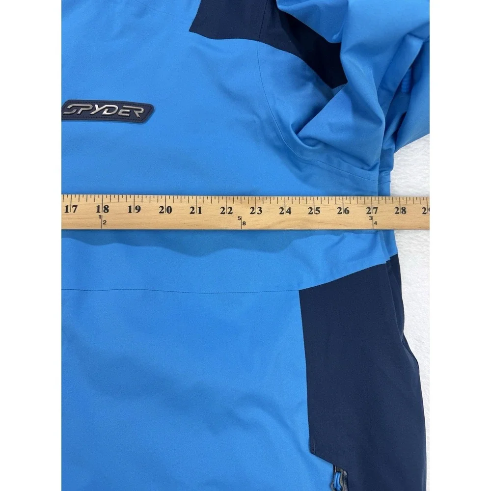 Spyder Contact Jacket Men‎ Blue 2XL 10K Waterproof Insulated Ski Snowboard